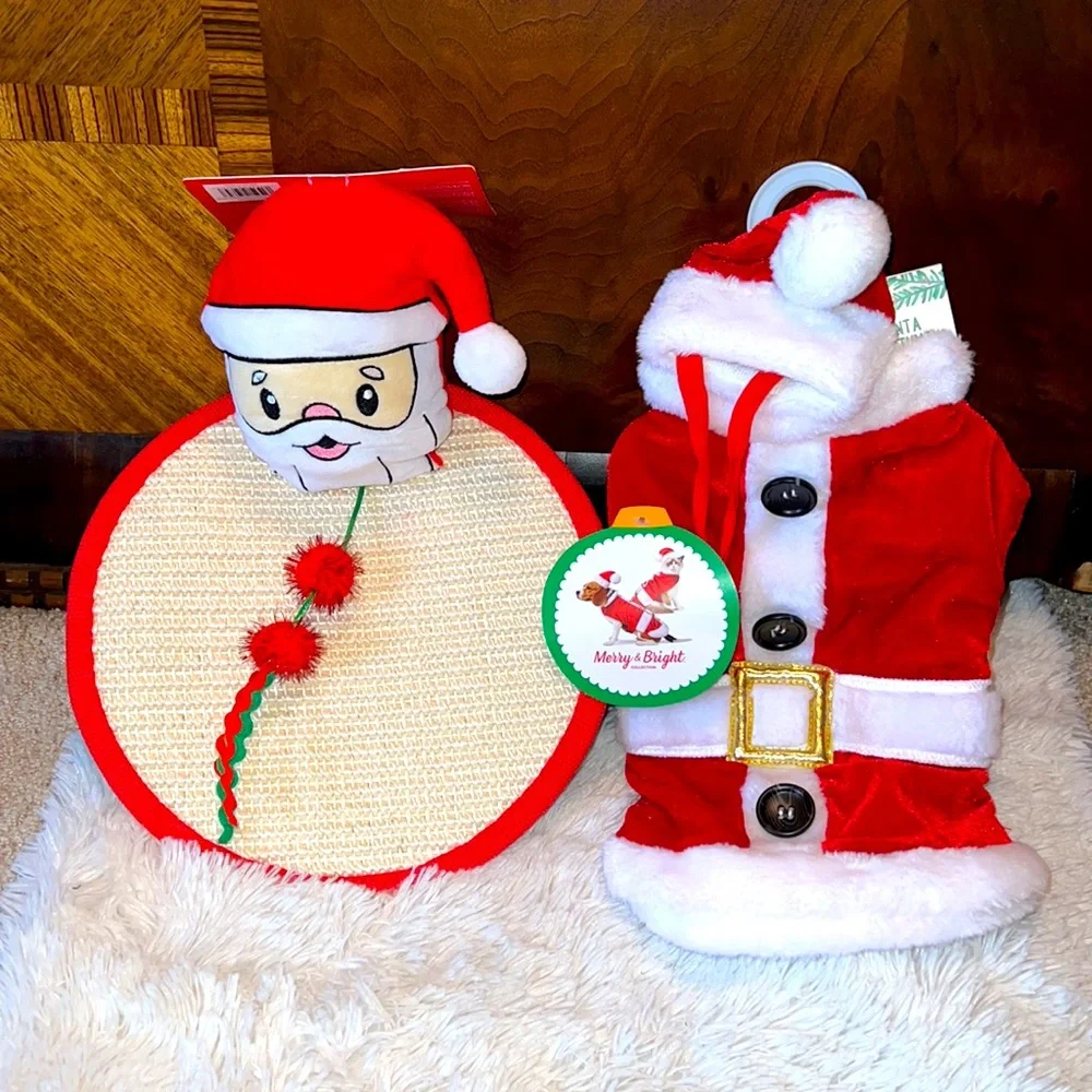 CAT SANTA SUIT and SCRATHRR